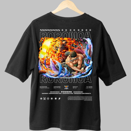 Tricou Anime One Piece - Roronoa Zoro Santoryu Infernal spate