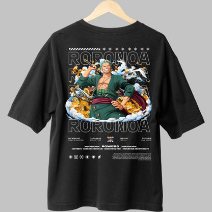 Tricou Anime One Piece - Roronoa Zoro Santoryu Legend spate
