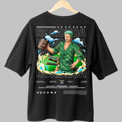 Tricou Anime One Piece - Roronoa Zoro Santoryu Power spate