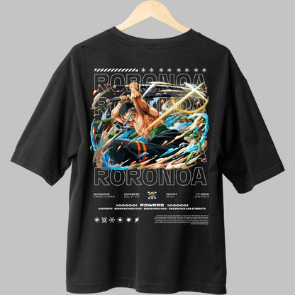 Tricou Anime One Piece - Roronoa Zoro Santoryu Style spate
