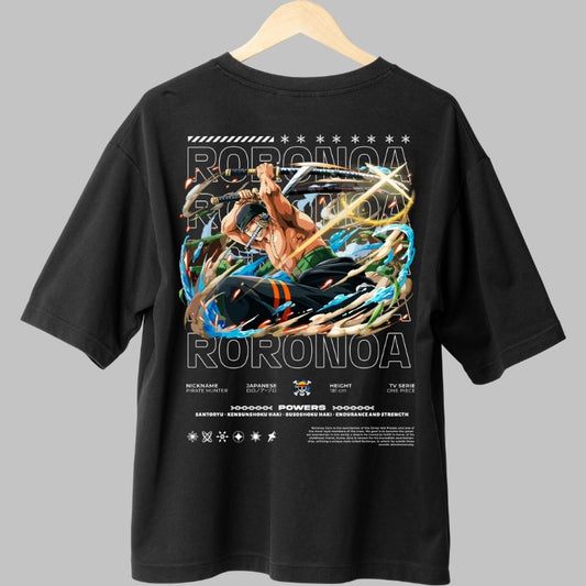 Tricou Anime One Piece - Roronoa Zoro Santoryu Style spate