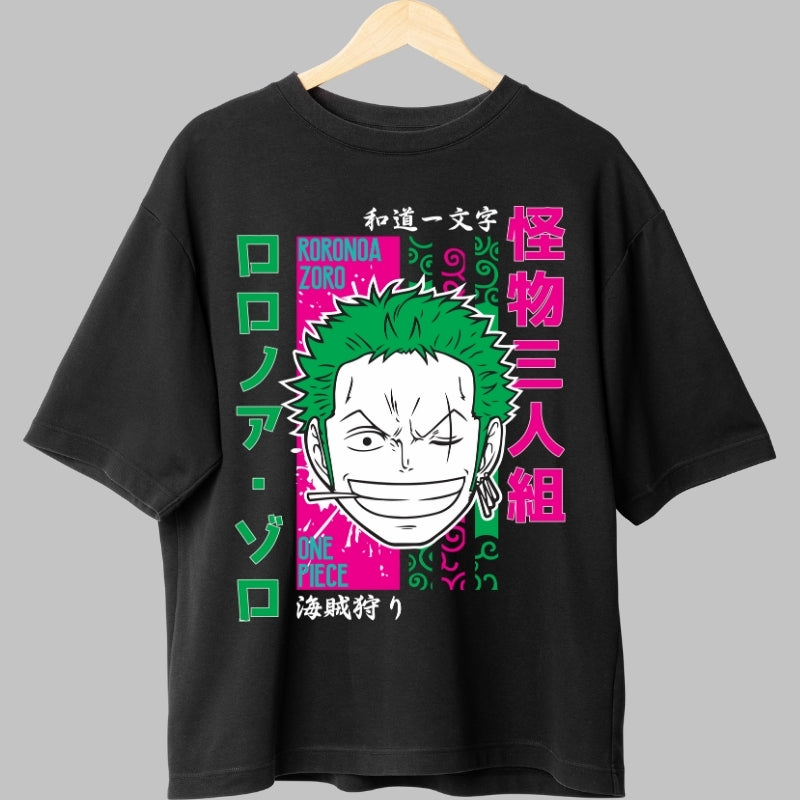 Tricou Anime One Piece - Roronoa Zoro Style Icon fata