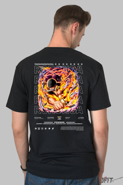 Tricou Anime One Piece - Roronoa Zoro Sufletul Santoryu barbat negru