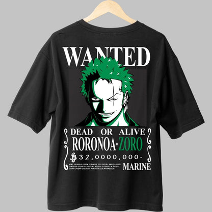 Tricou Anime One Piece - Roronoa Zoro Wanted Bounty fata