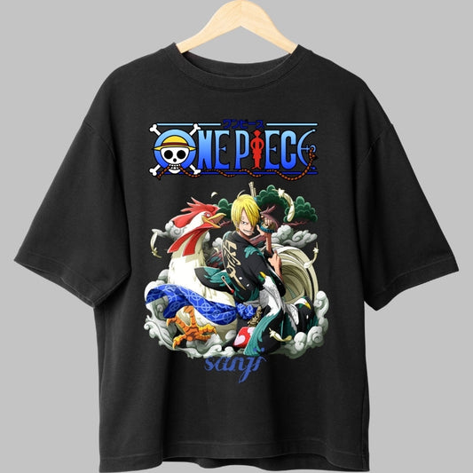Tricou Anime One Piece - Sanji Dragon Power fata