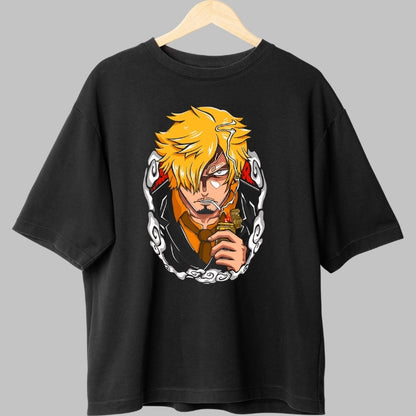 Tricou Anime One Piece - Sanji Raid Suit Fire fata