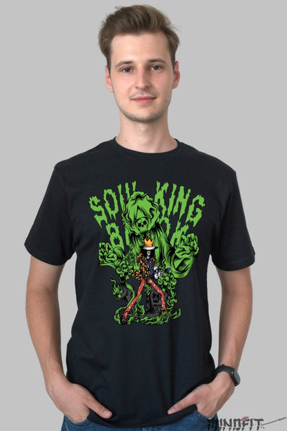 Tricou Anime One Piece - Soul King Brook Reaper Vibe barbat negru