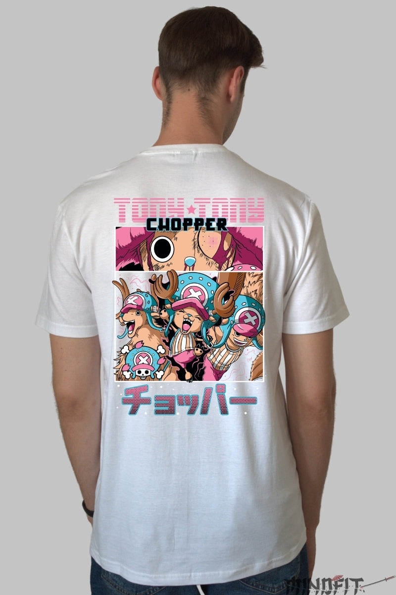 Tricou Anime One Piece - Tony Tony Chopper Comic Burst barbat alb