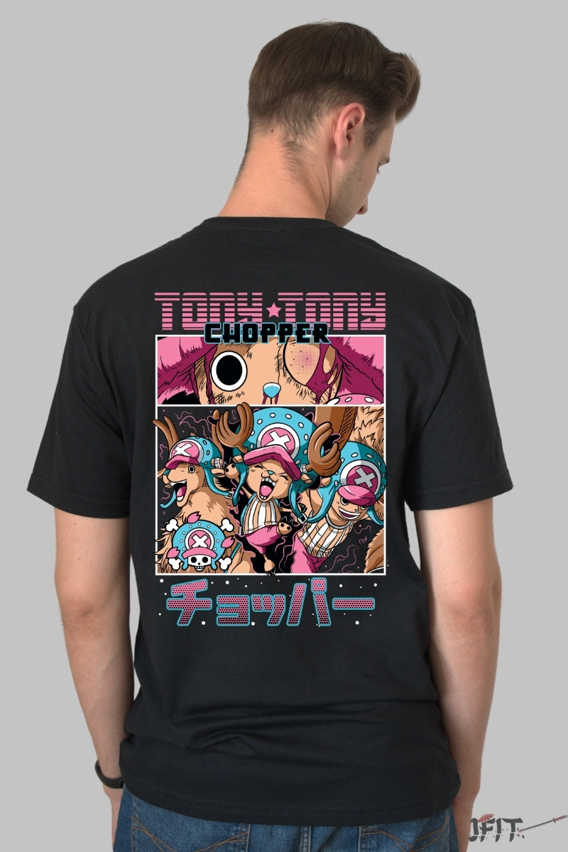 Tricou Anime One Piece - Tony Tony Chopper Comic Burst barbat negru