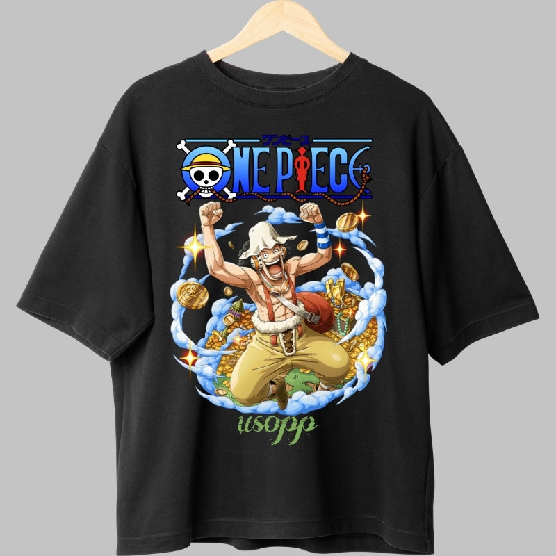 Tricou Anime One Piece - Usopp Aventurierul Legendar fata