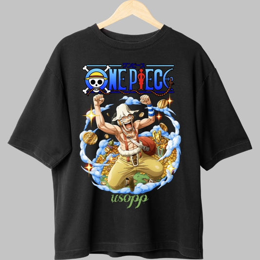Tricou Anime One Piece - Usopp Aventurierul Legendar fata