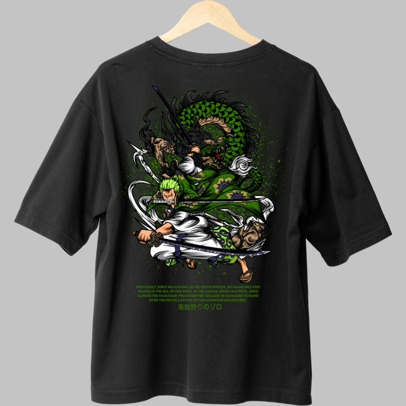 Tricou Anime One Piece - Zoro Dragon Spirit spate