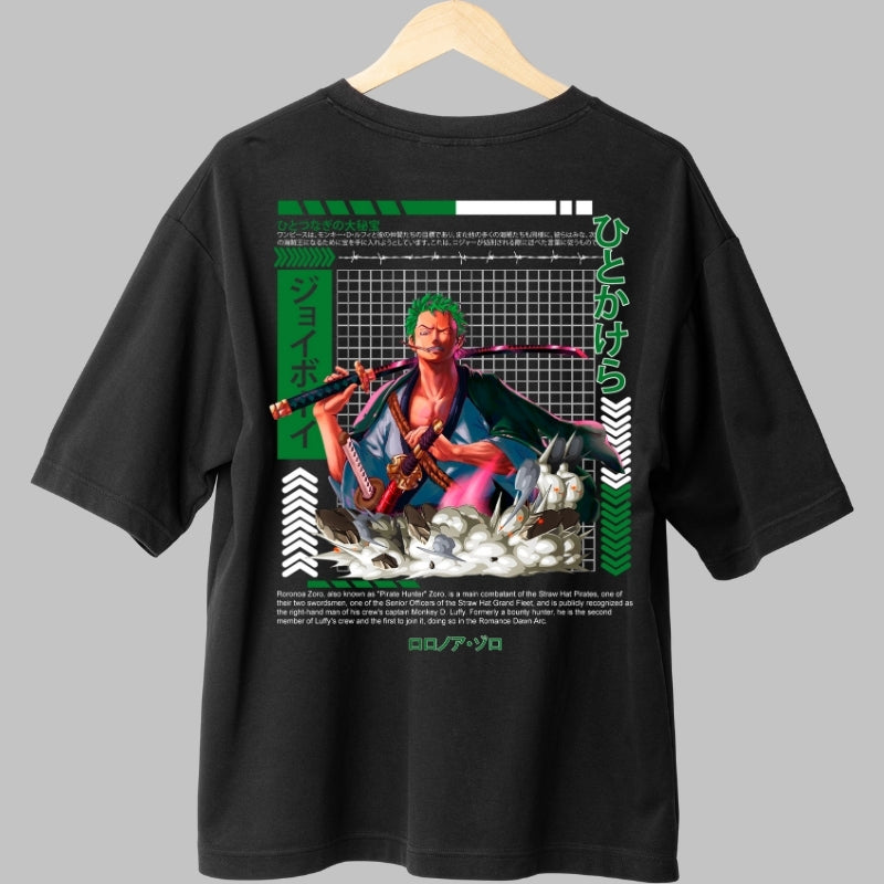 Tricou Anime One Piece - Zoro Iron Will Edition spate