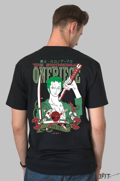 Tricou Anime One Piece - Zoro The Swordsman Power barbat negru