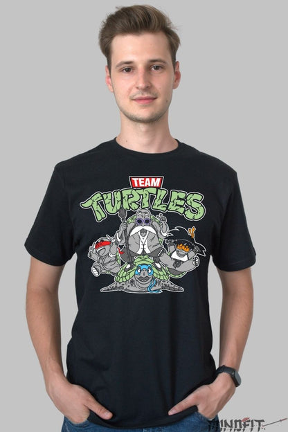 Tricou Anime Parodie – Team Turtles Sensei Mode barbat negru
