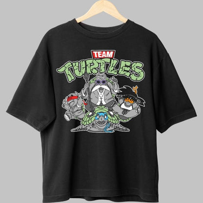 Tricou Anime Parodie – Team Turtles Sensei Mode negru