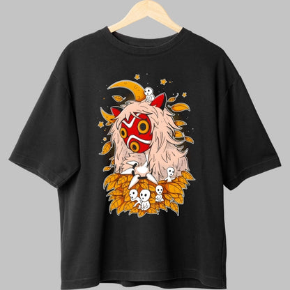 Tricou Anime Princess Mononoke - Spiritul Padurii in Flacari fata