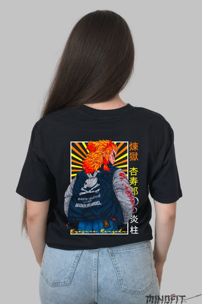 Tricou Anime Rengoku x Mastermind Japan Dama Negru