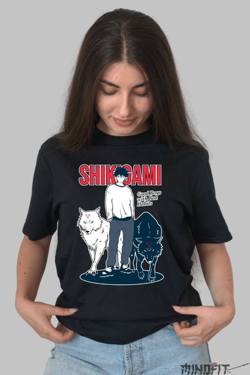 Tricou Anime Shikigami - Lupi Loiali si Umbre Periculoase Dama Negru