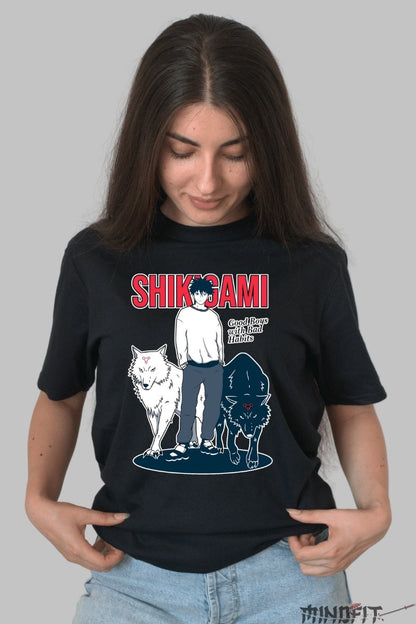 Tricou Anime Shikigami - Lupi Loiali si Umbre Periculoase Dama Negru