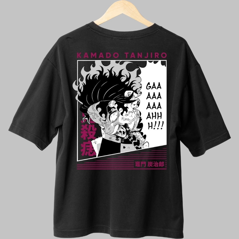 Tricou Anime Tanjiro - Momentul Furia Totala Spate
