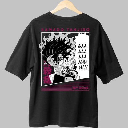 Tricou Anime Tanjiro - Momentul Furia Totala Spate