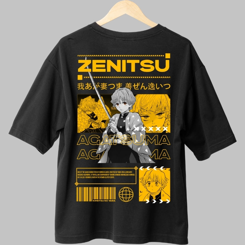 Tricou Anime Zenitsu Agatsuma - Thunder Speed Spate