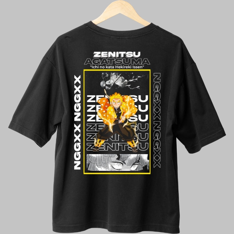 Tricou Anime Zenitsu - Fulgerul Primului Stil Spate
