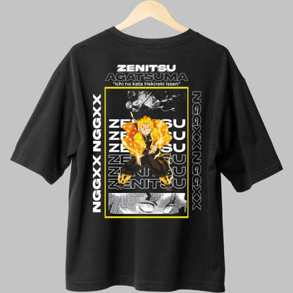 Tricou Anime Zenitsu - Fulgerul Primului Stil Spate