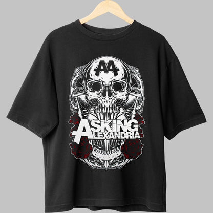 Tricou Asking Alexandria - Skull Roses Edition fata negru