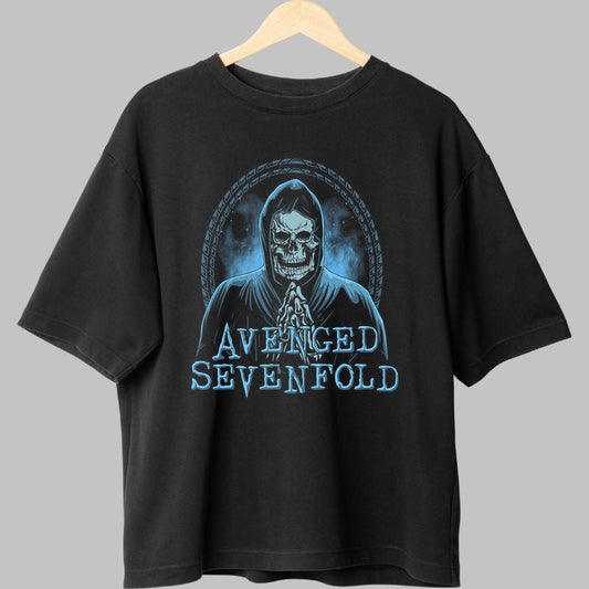 Tricou Avenged Sevenfold - Deathbat Glowing Art fata negru
