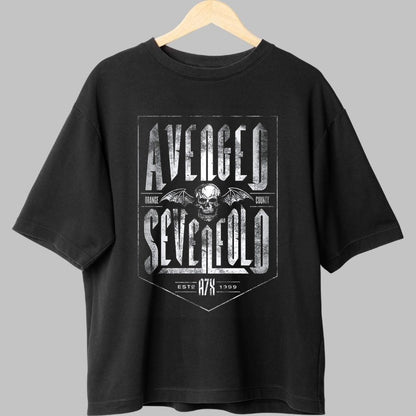 Tricou Avenged Sevenfold - Skull Emblem Edition fata negru