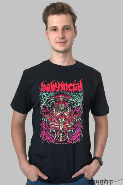 Tricou Babymetal - Armura Samurai Fantasy barbat negru