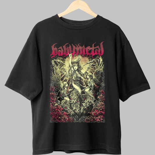 Tricou BabyMetal - Zeita Metalului in Flacari fata