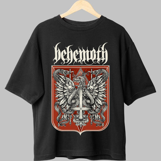 Tricou Behemoth - Simbolul puterii intunecate fata