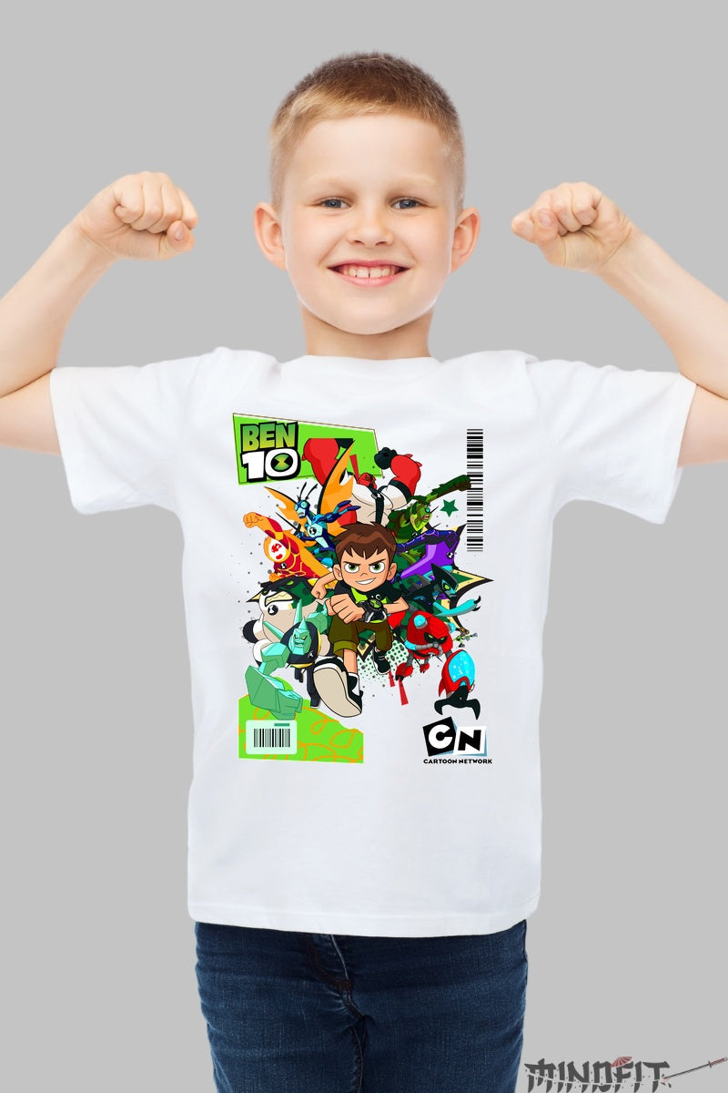 Tricou Ben 10 Omnivers - Cartoon Network baiat alb