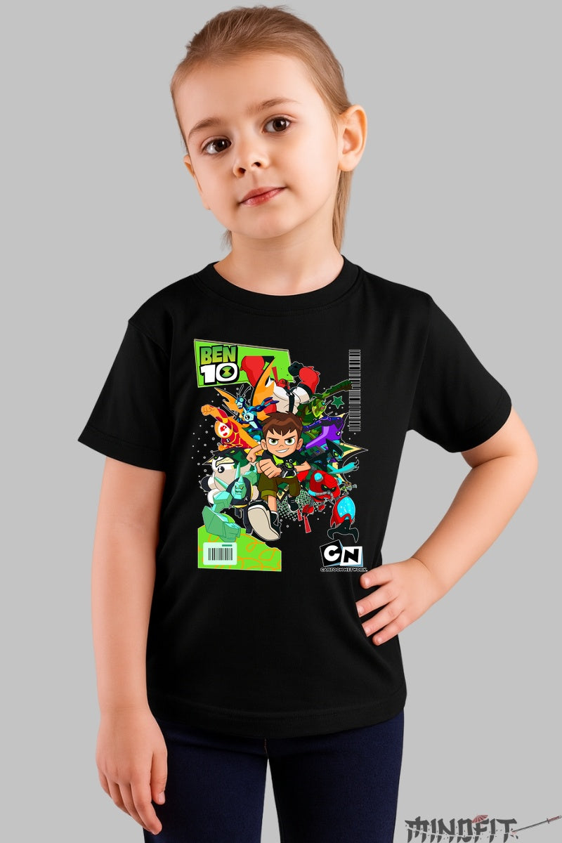 Tricou Ben 10 Omnivers - Cartoon Network fata negru