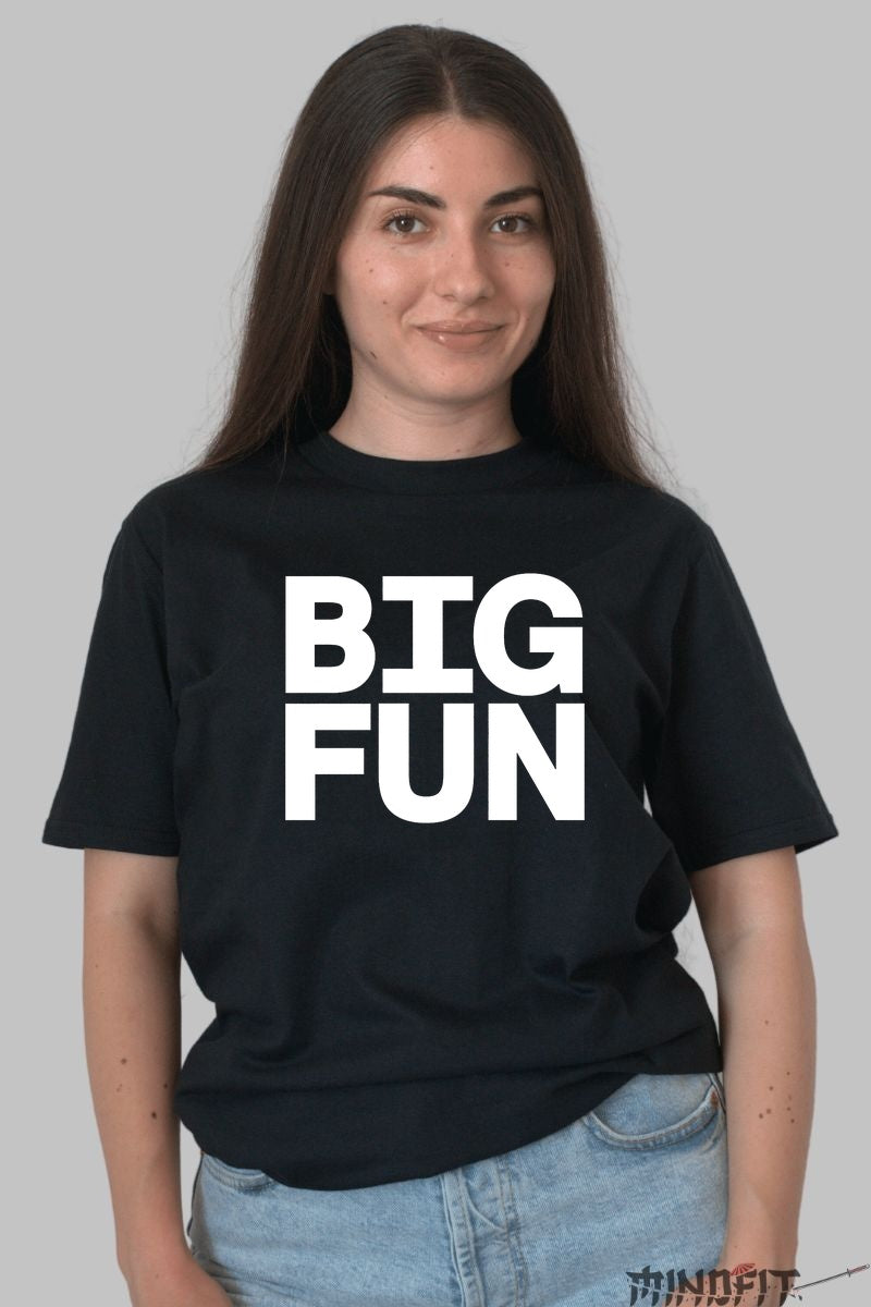 Tricou BIG FUN - Energie urbana in stare pura dama negru
