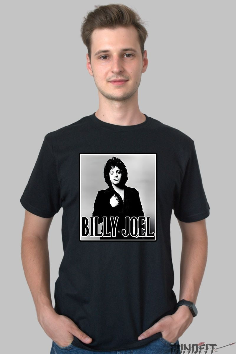 Tricou Billy Joel - Iconic Portrait Edition barbat negru