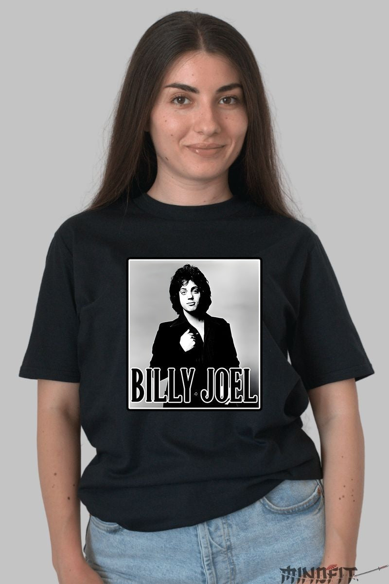 Tricou Billy Joel - Iconic Portrait Edition fata negru