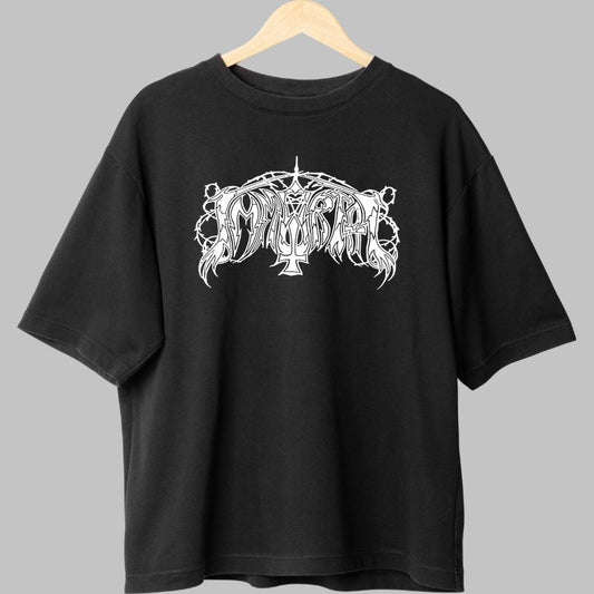 Tricou Black Metal - Logo Immortal Stil Nordic fata
