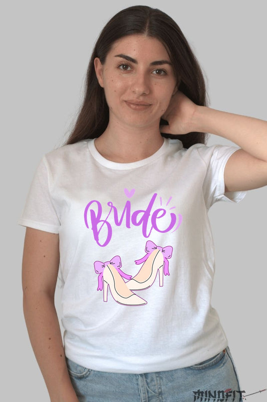 Tricou Bride - Eleganta De Neuitat La Petrecerea Ta Dama Alb