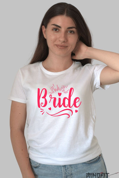 Tricou Bride - Eleganta Si Stil Pentru Momentul Special Dama Alb