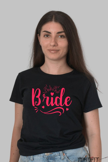 Tricou Bride - Eleganta Si Stil Pentru Momentul Special Dama Negru