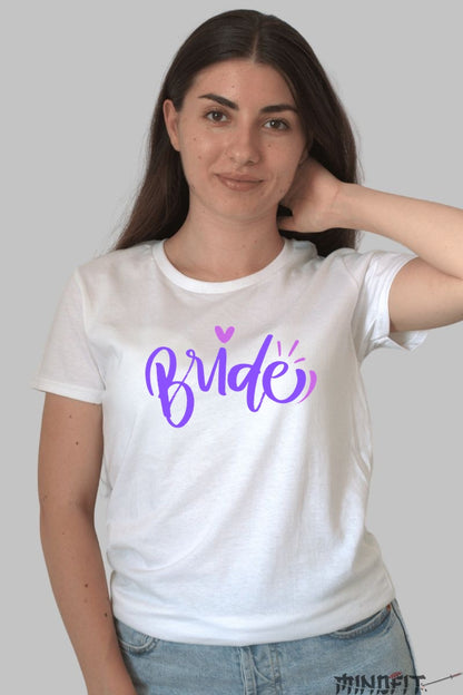 Tricou Bride - Perfect Pentru Ziua Speciala Dama Alb