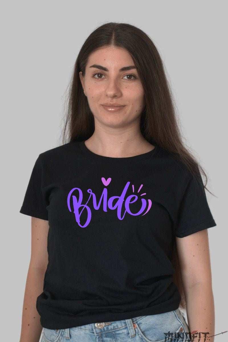 Tricou Bride - Perfect Pentru Ziua Speciala Dama Negru