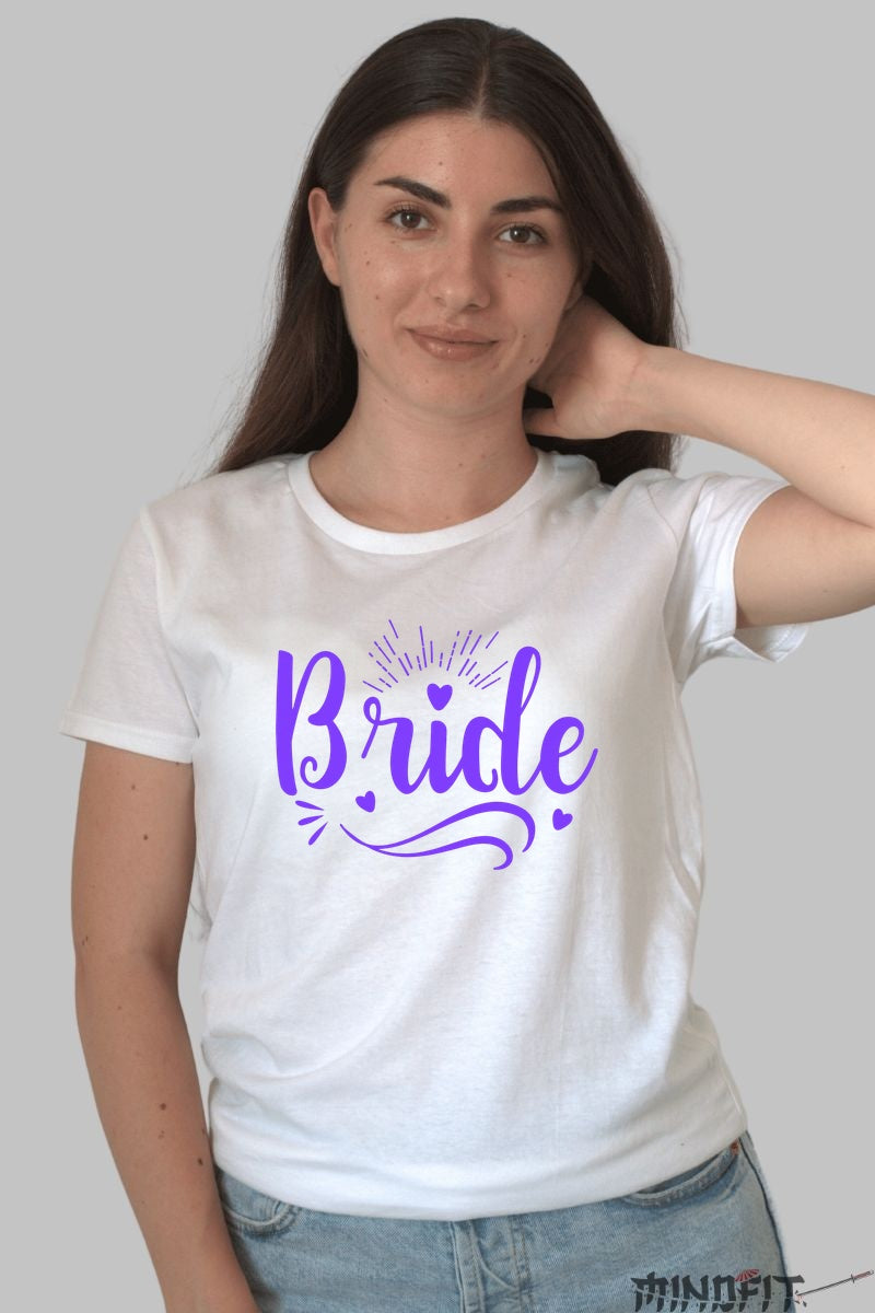 Tricou Bride - Stralucire si Eleganta la Evenimente Speciale Dama Alb