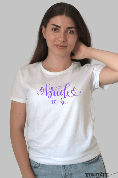 Tricou Bride To Be - Eleganta Ireprosabila pentru Viitoare Mirese Dama Alb