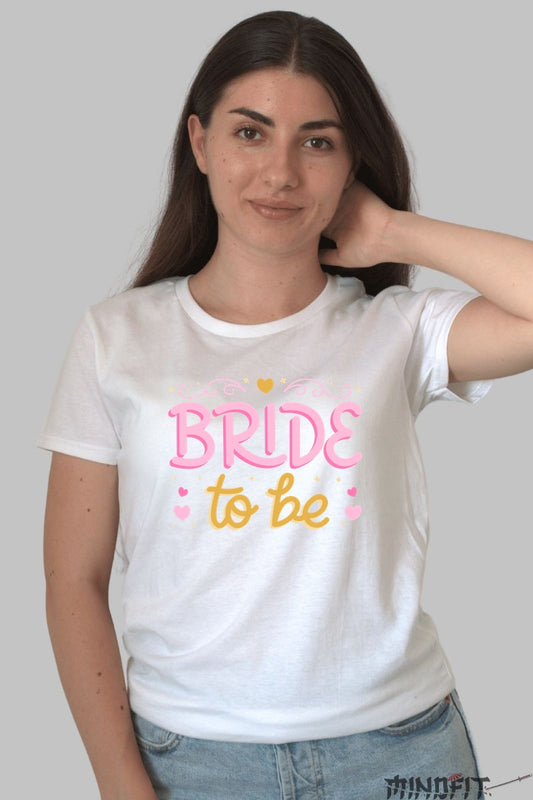 Tricou Bride To Be - Perfect Pentru O Petrecere De Neuitat Dama Alb