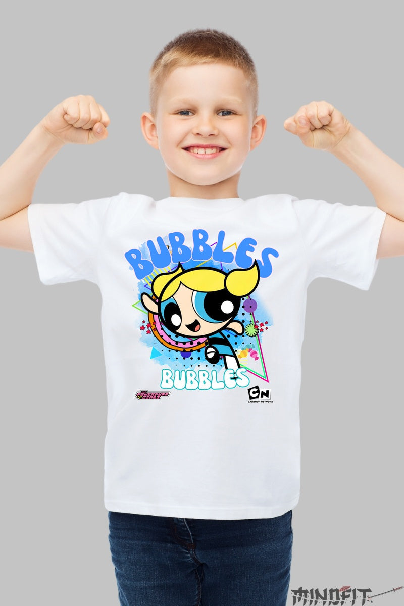 Tricou Bubbles Plina de Energie - Cartoon Network baiat alb